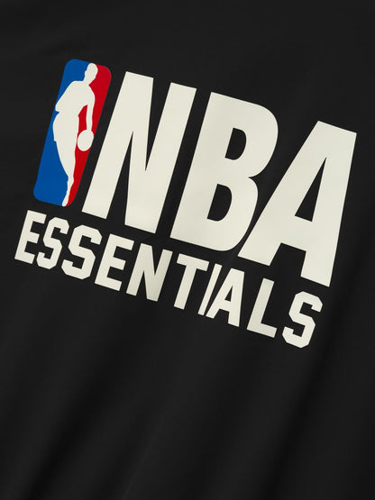 Essentials Nylon Nba 1/2 Zip Track Jacket Black