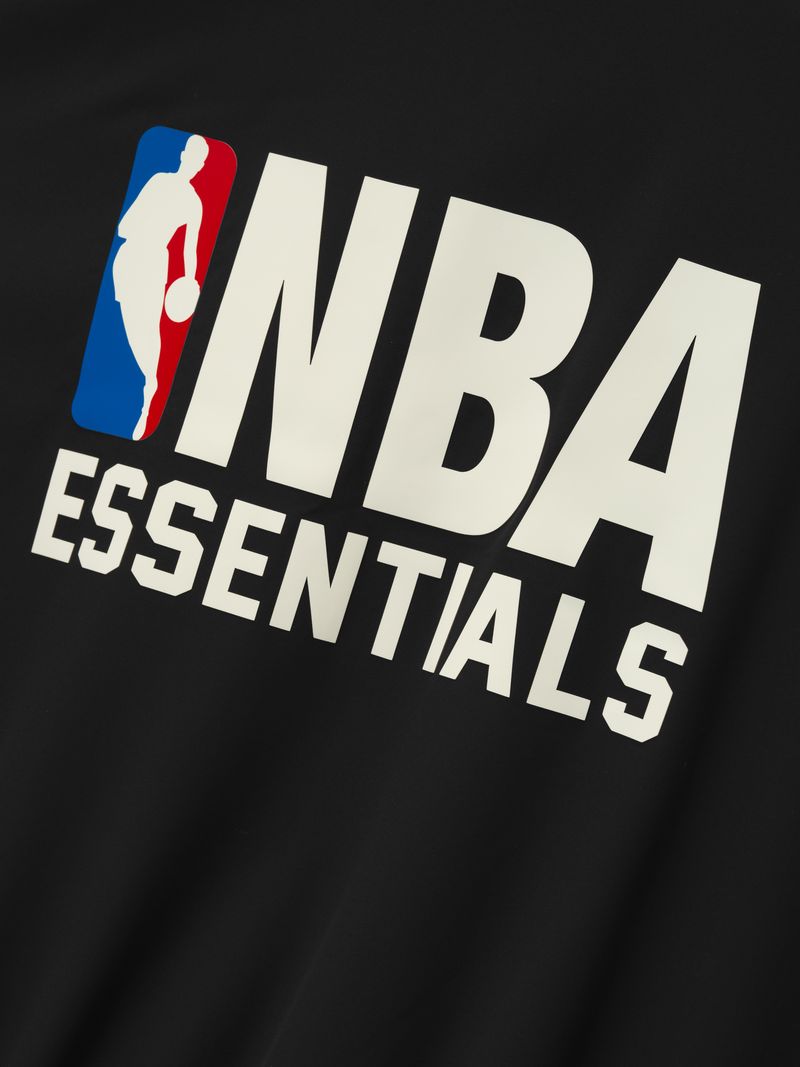 Essentials Nylon Nba 1/2 Zip Track Jacket Black