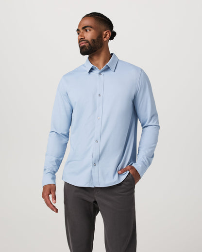 Vuori Long Sleeve Knit Oxford Button Down Classic Fit