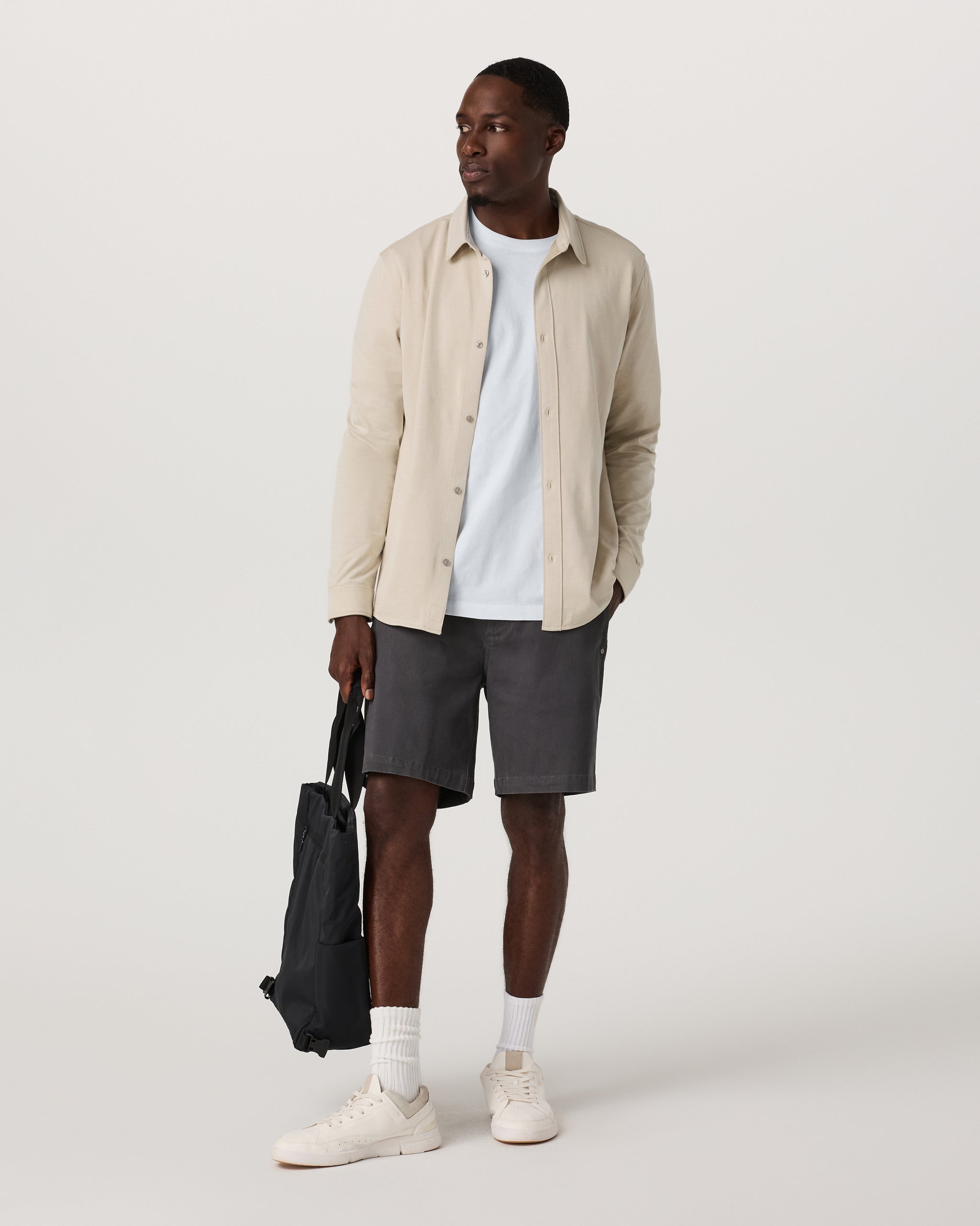 Vuori Long Sleeve Knit Oxford Button Down Classic Fit