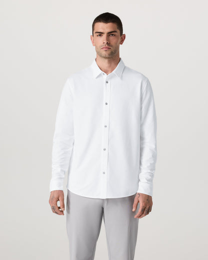 Vuori Long Sleeve Knit Oxford Button Down Classic Fit