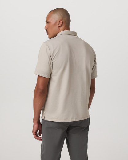 Vuori Short Sleeve Knit Oxford Camp Collar Button Down