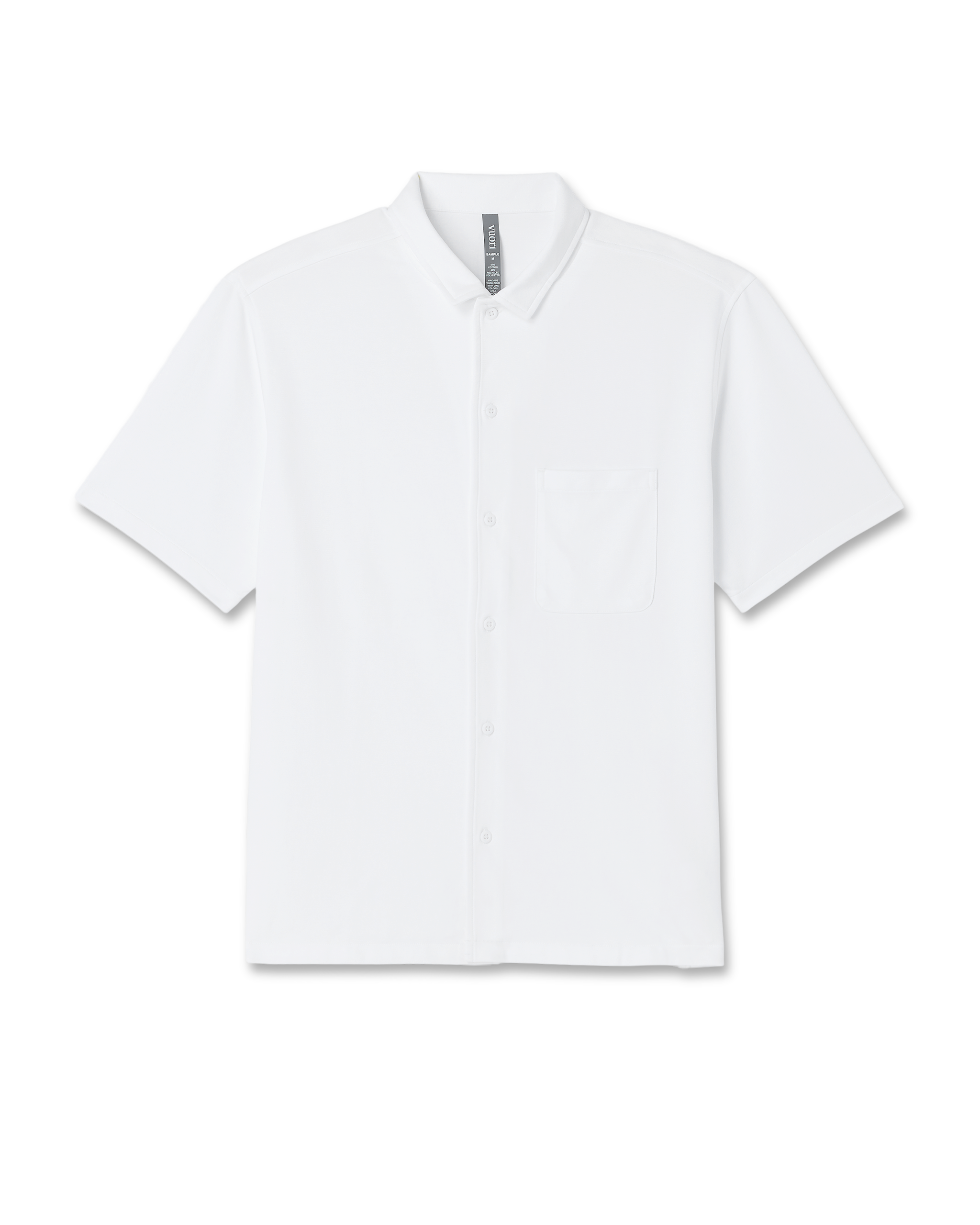 Vuori Short Sleeve Knit Oxford Camp Collar Button Down