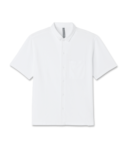 Vuori Short Sleeve Knit Oxford Camp Collar Button Down