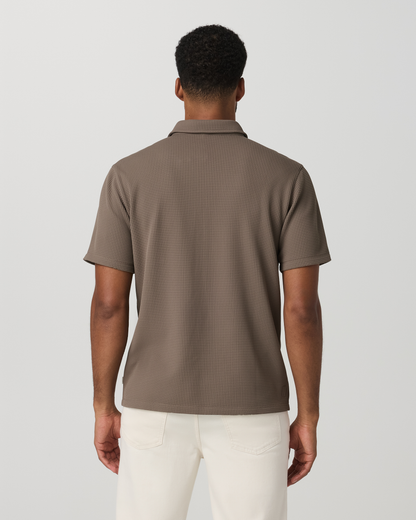 Vuori Short Sleeve Lightweight Tech Waffle Polo Relaxed Fit