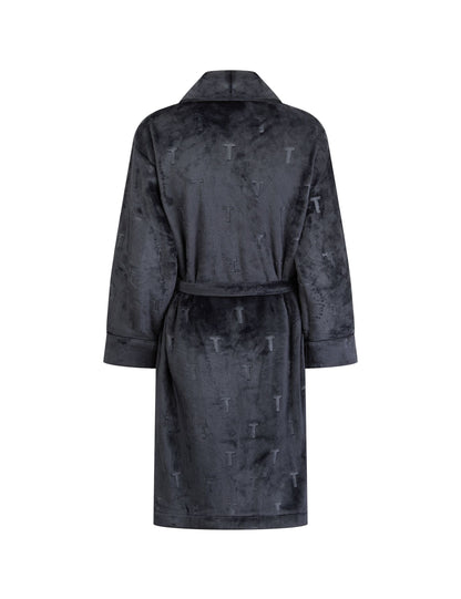 Ted Baker Verity Embossed Logo Fluffy Belted Dressing Gown Women's