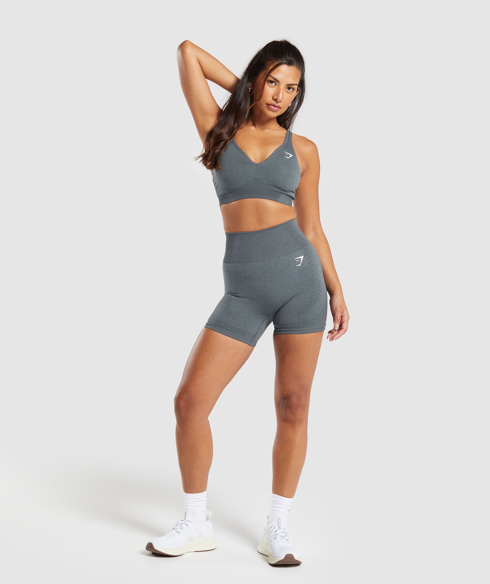 Women's Gymshark Vital Shorts Strong Grey Marl