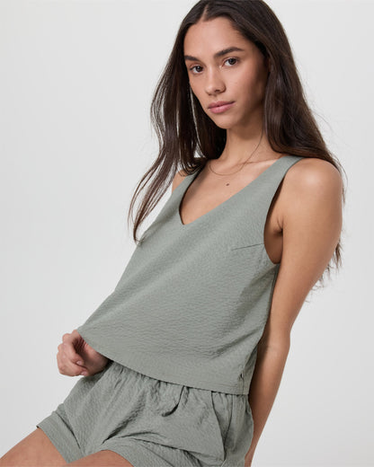 Vuori Villa Textured Crop Tank