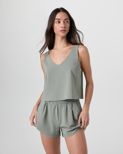 Vuori Villa Textured Crop Tank