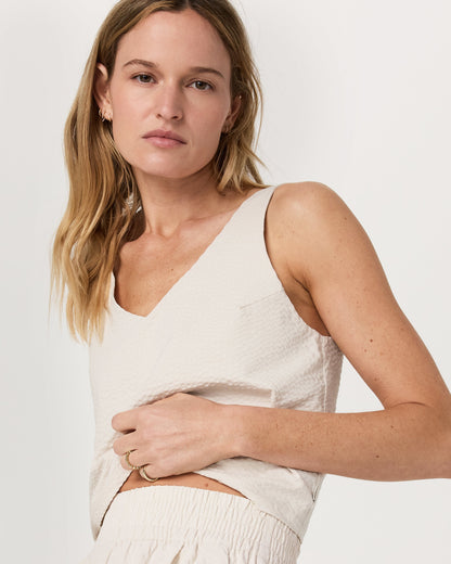 Vuori Villa Textured Crop Tank
