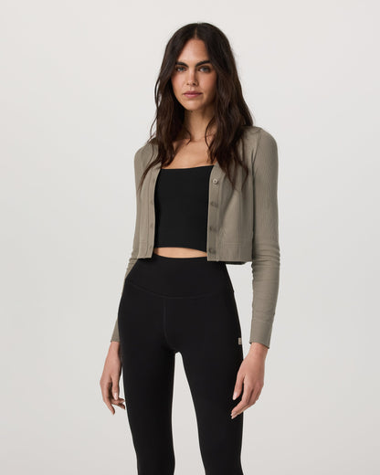 Vuori Long Sleeve Pose Mini Cardigan