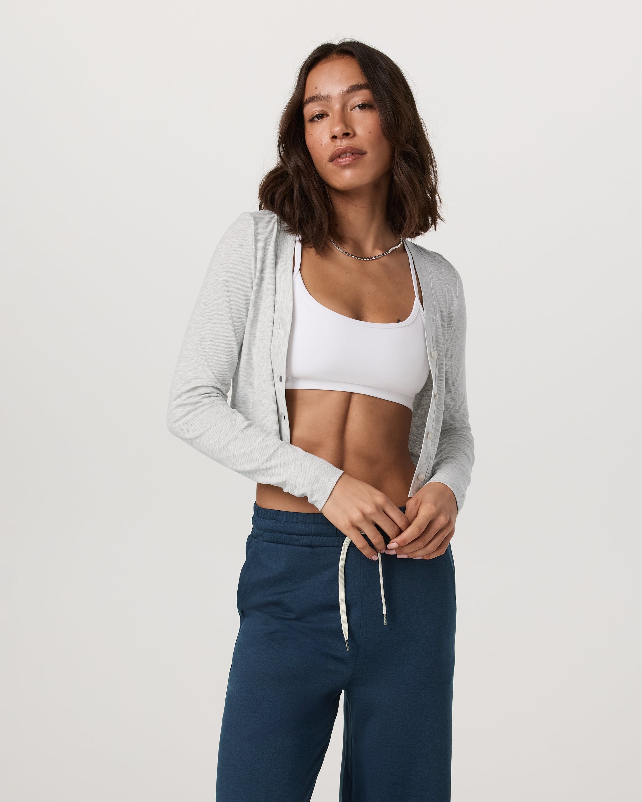 Vuori Long Sleeve Pose Mini Cardigan