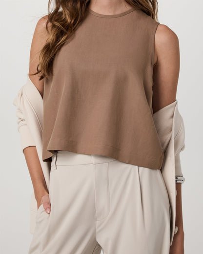 Vuori Trestles Twill Crop Tank