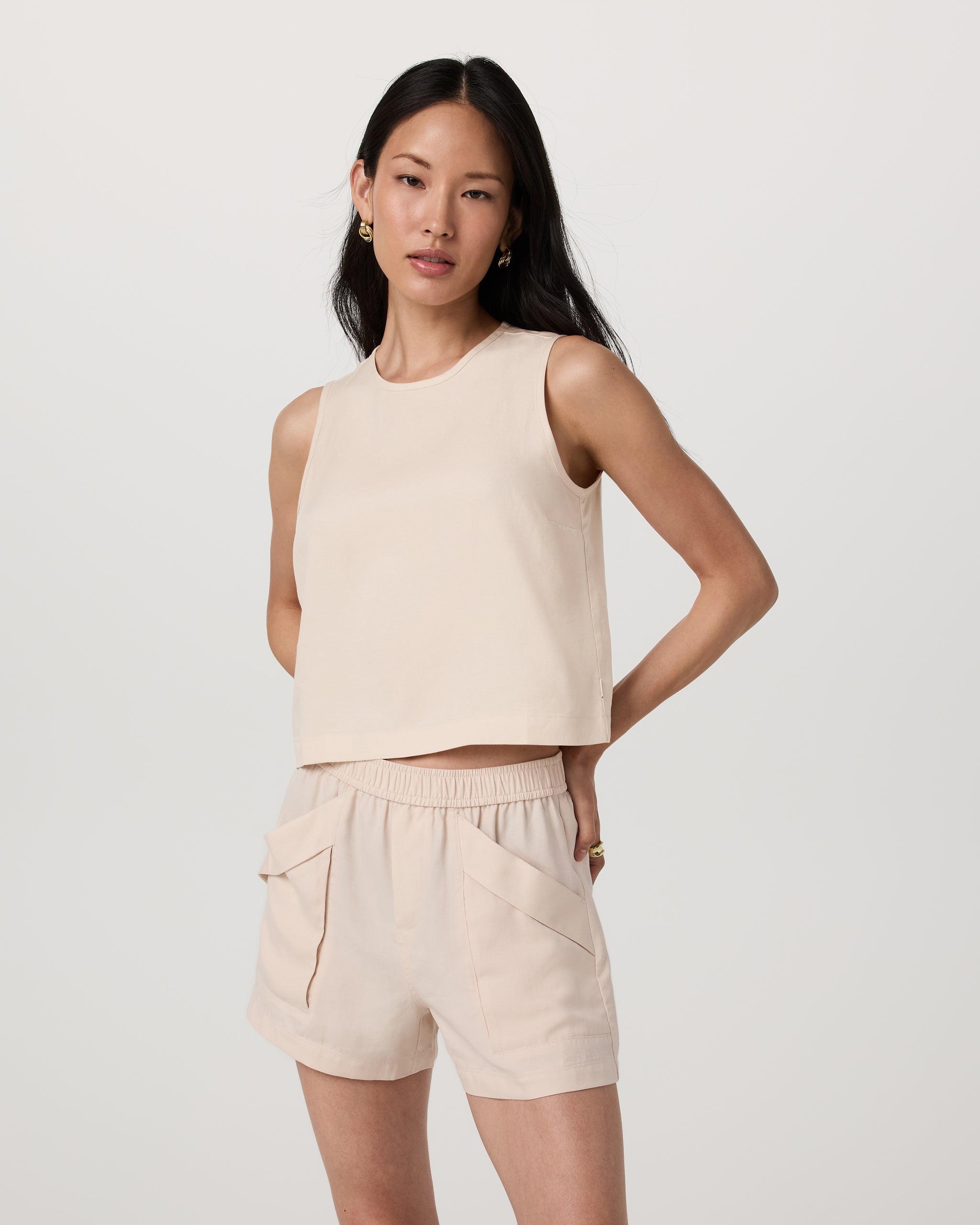 Vuori Trestles Twill Crop Tank