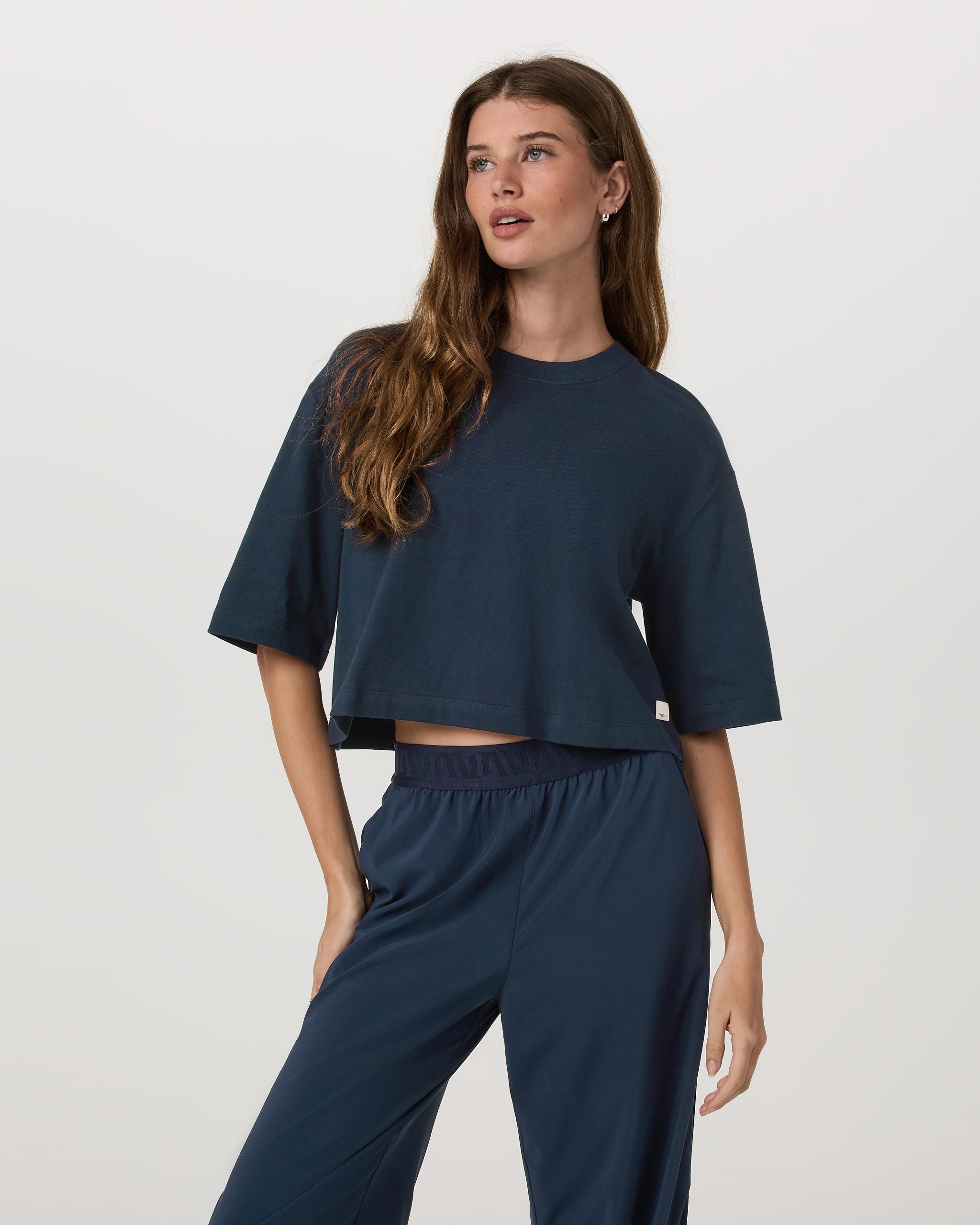 Vuori Short Sleeve Heavyweight Crop Cotton Tee