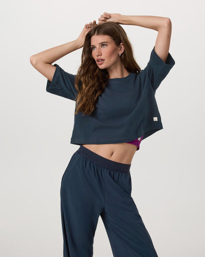 Vuori Short Sleeve Heavyweight Crop Cotton Tee