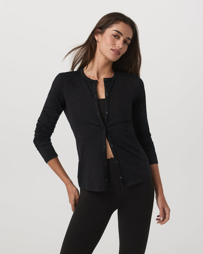 Vuori Long Sleeve Halo Snap Cardigan