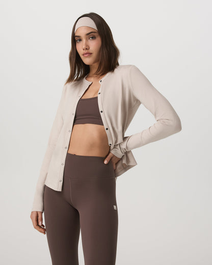 Vuori Long Sleeve Halo Snap Cardigan