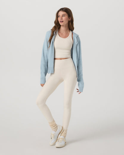 Vuori Milie Full Zip Cashmere Rib Hoodie