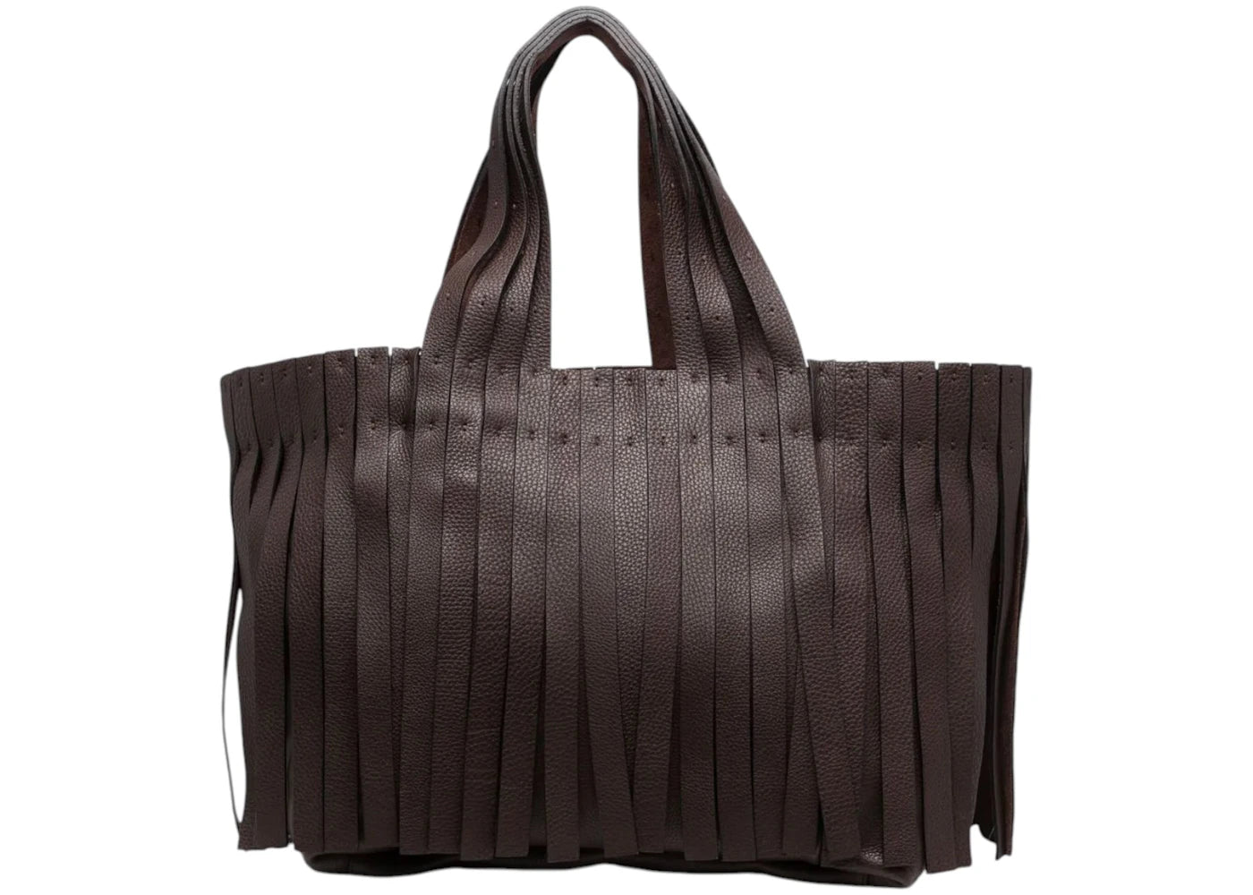 Valentino Fringed Tote Bag Brown