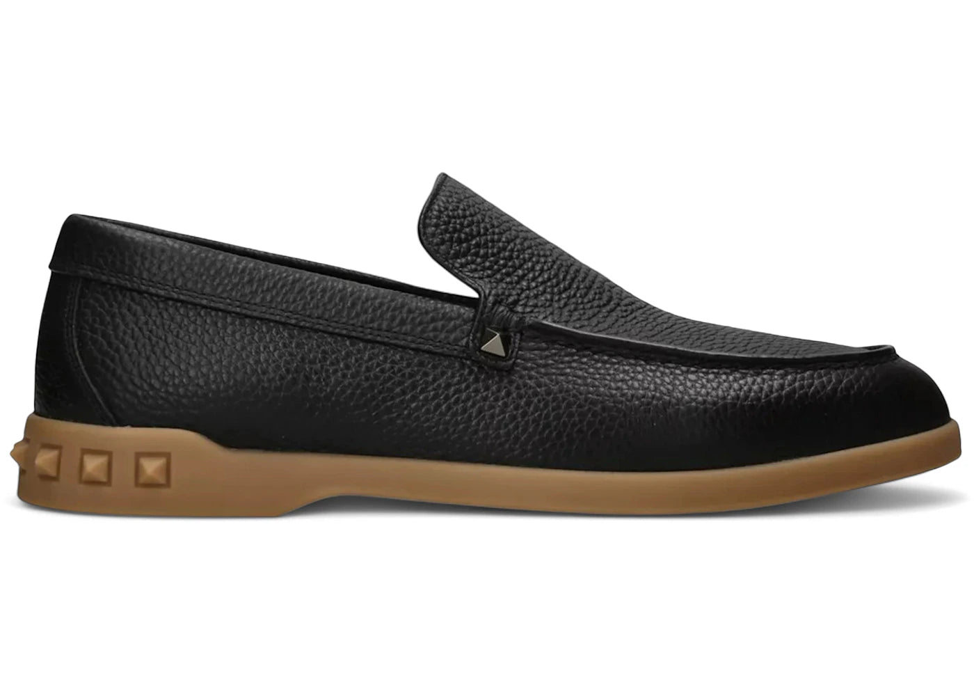 valentino garavani leisure flows stud-detail leather loafers black
