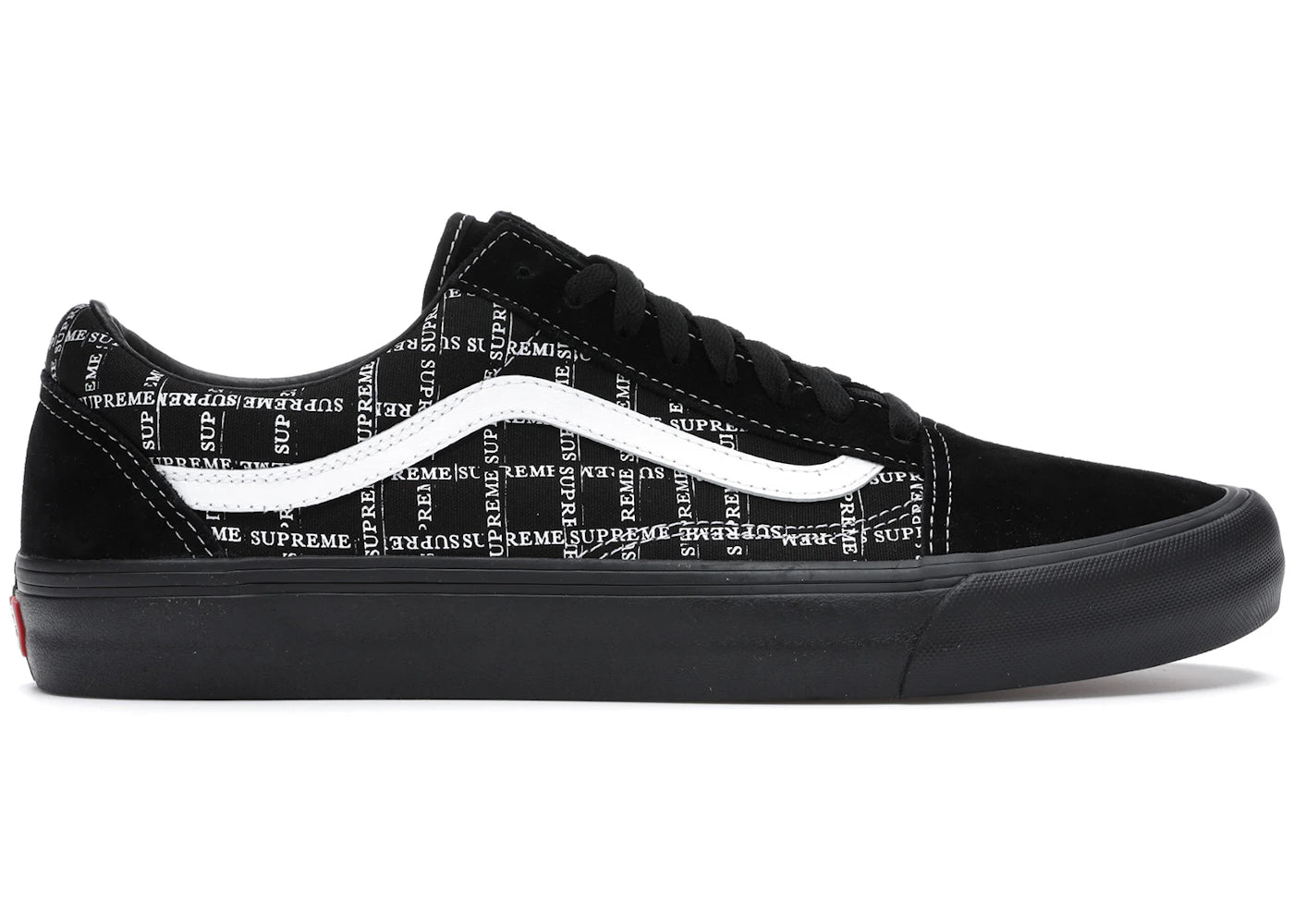 vans old skool supreme grid black