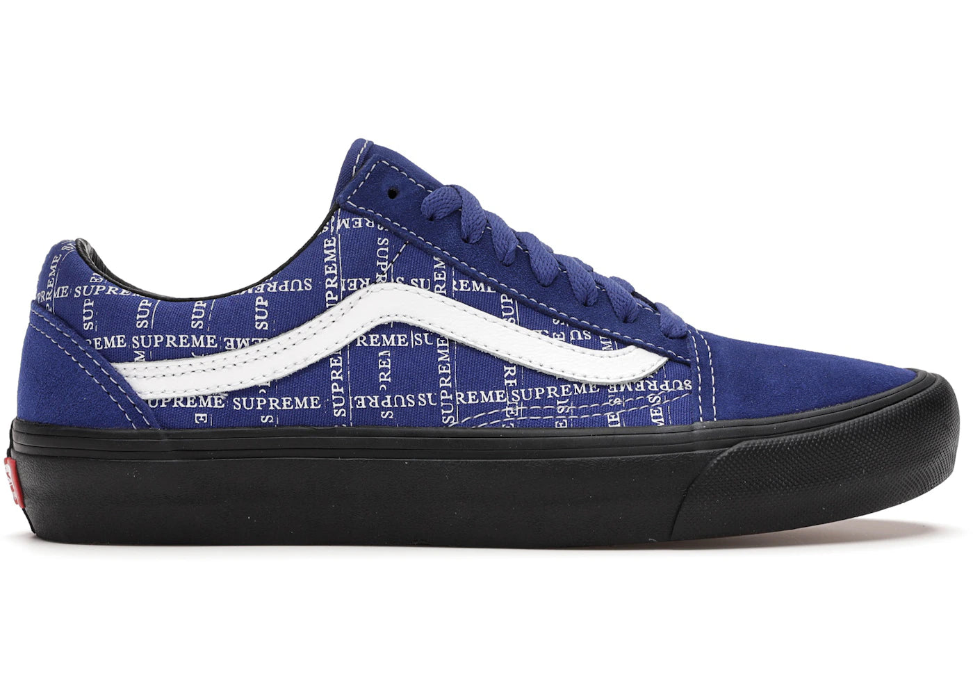 vans old skool supreme grid blue