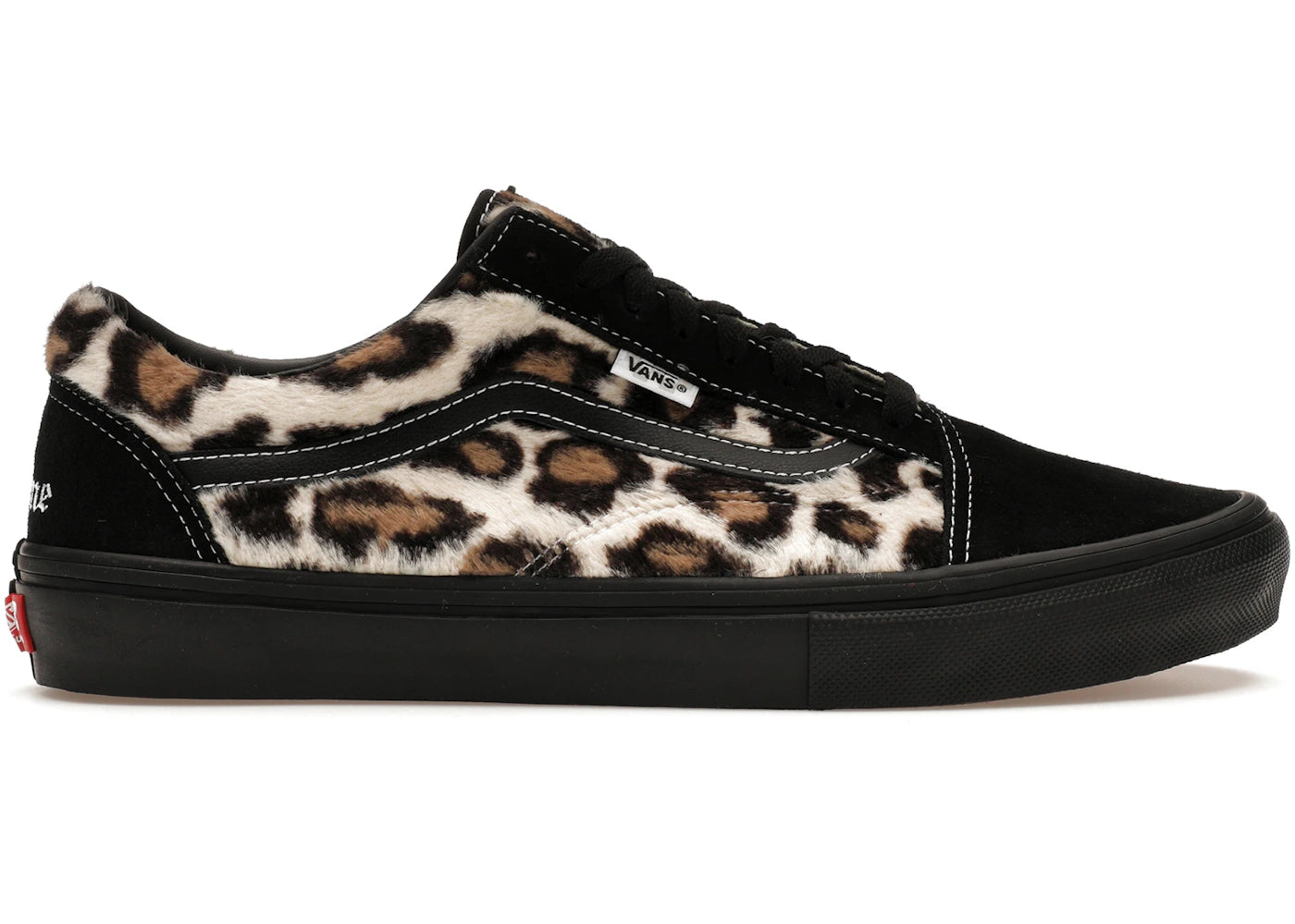 vans old skool supreme leopard black