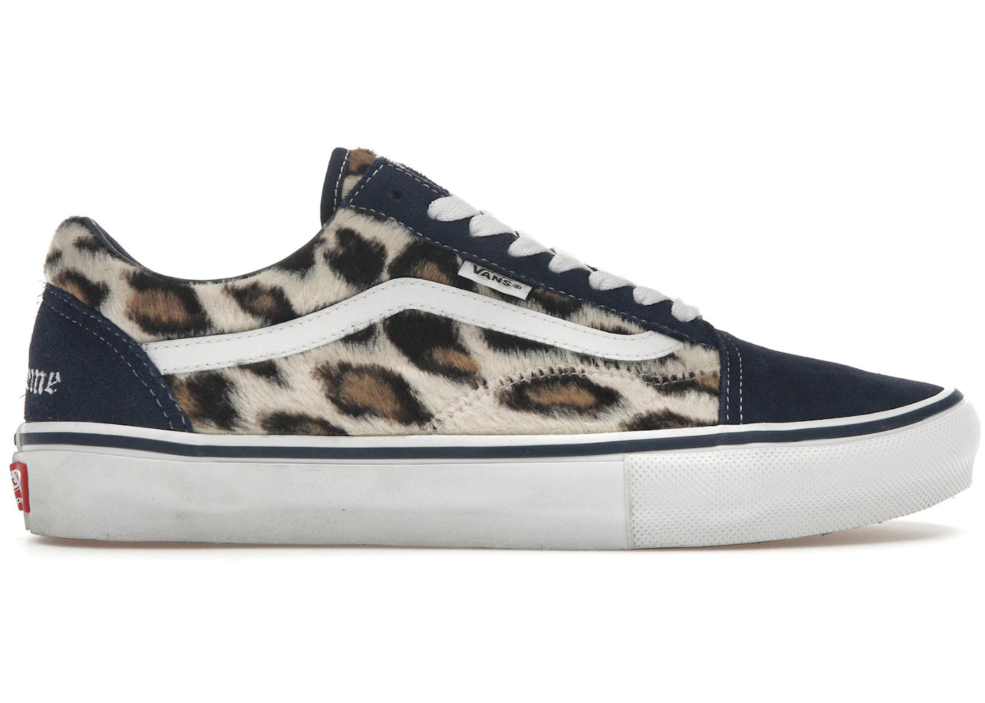 vans old skool supreme leopard navy