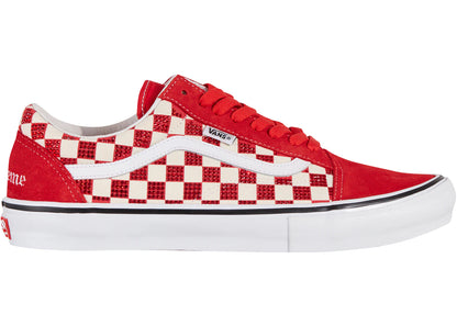 vans old skool supreme swarovski red