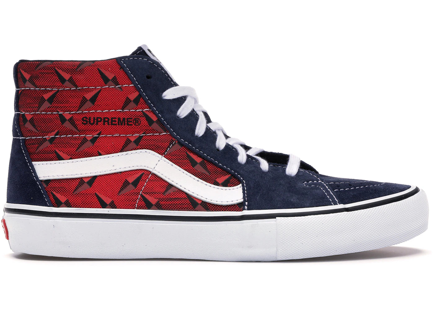 vans sk8-hi supreme diamond plate navy