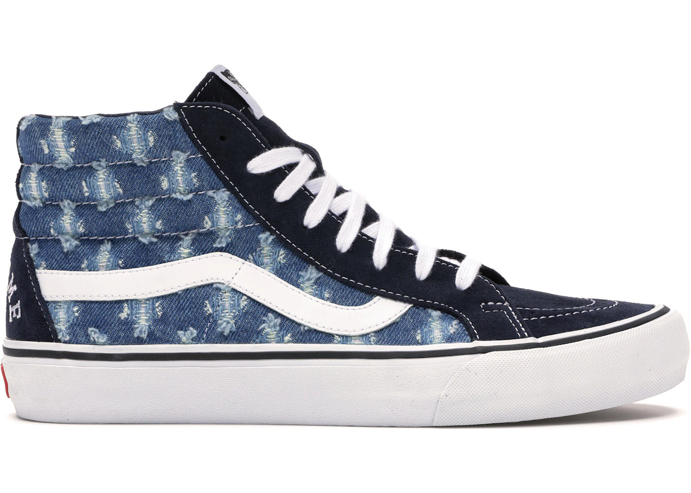 vans sk8-hi supreme hole punch denim blue