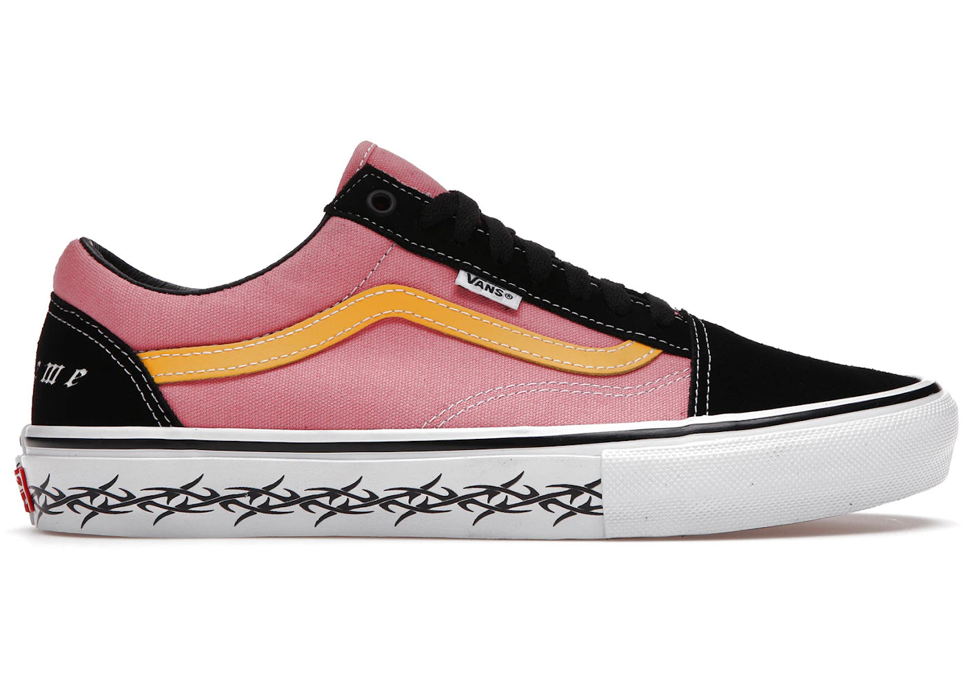 vans skate old skool supreme tribal barbed wire pink