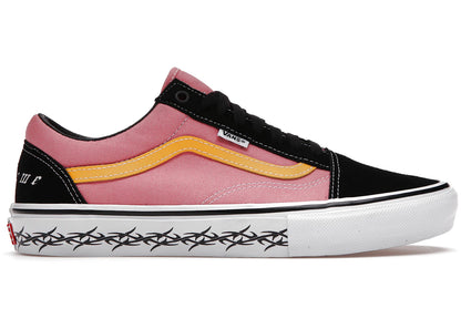 vans skate old skool supreme tribal barbed wire pink
