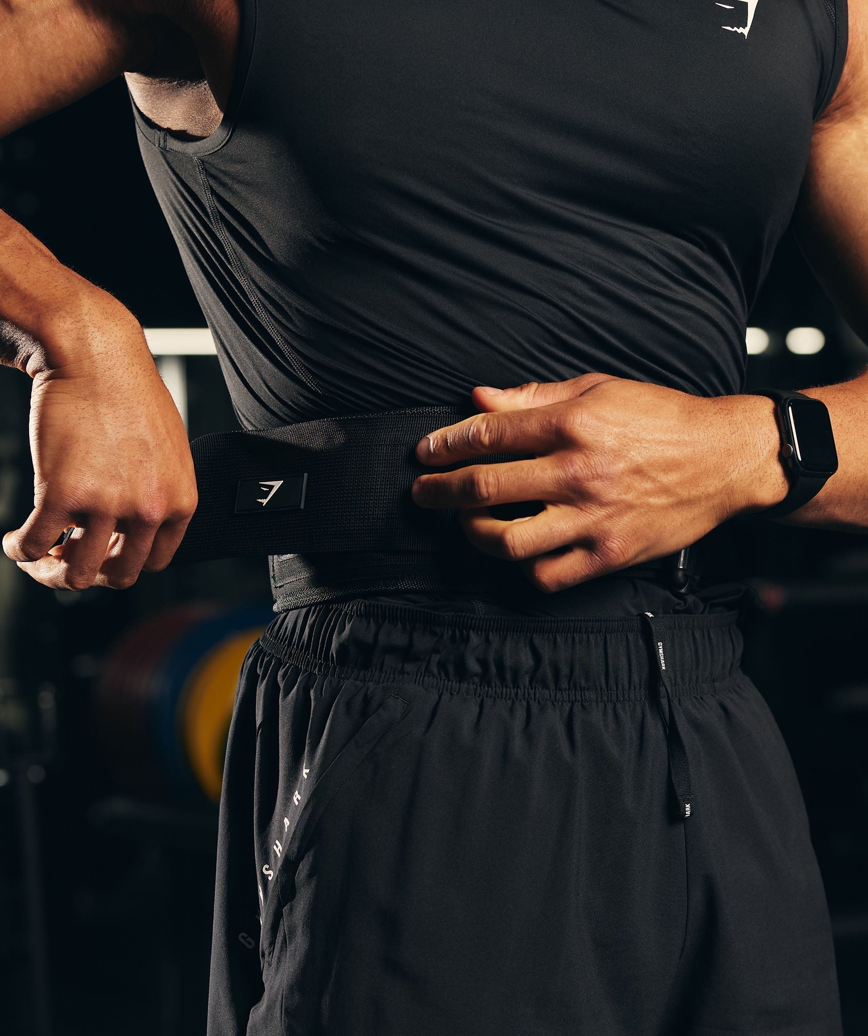 Women's Gymshark Velcro Weightlifting Belt Black