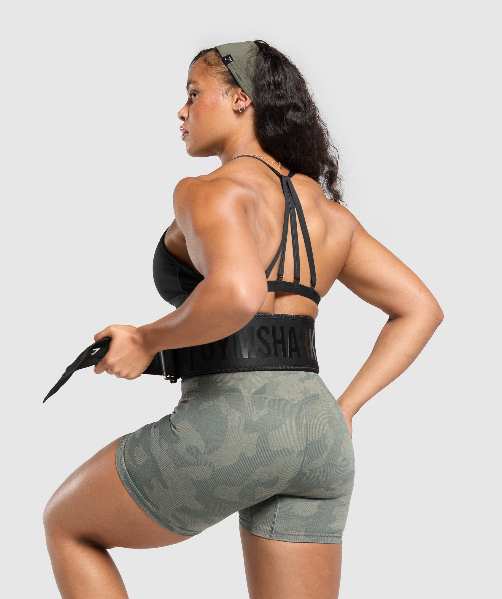 Women's Gymshark Velcro Weightlifting Belt Black