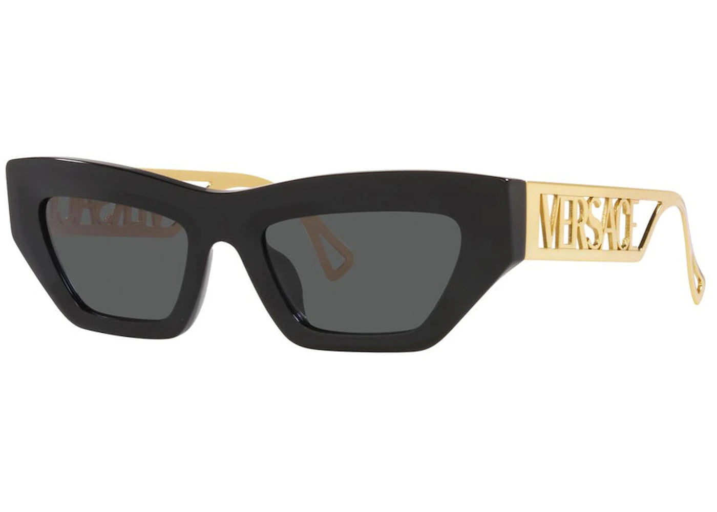 versace cat eye sunglasses black/grey (ve4432u)