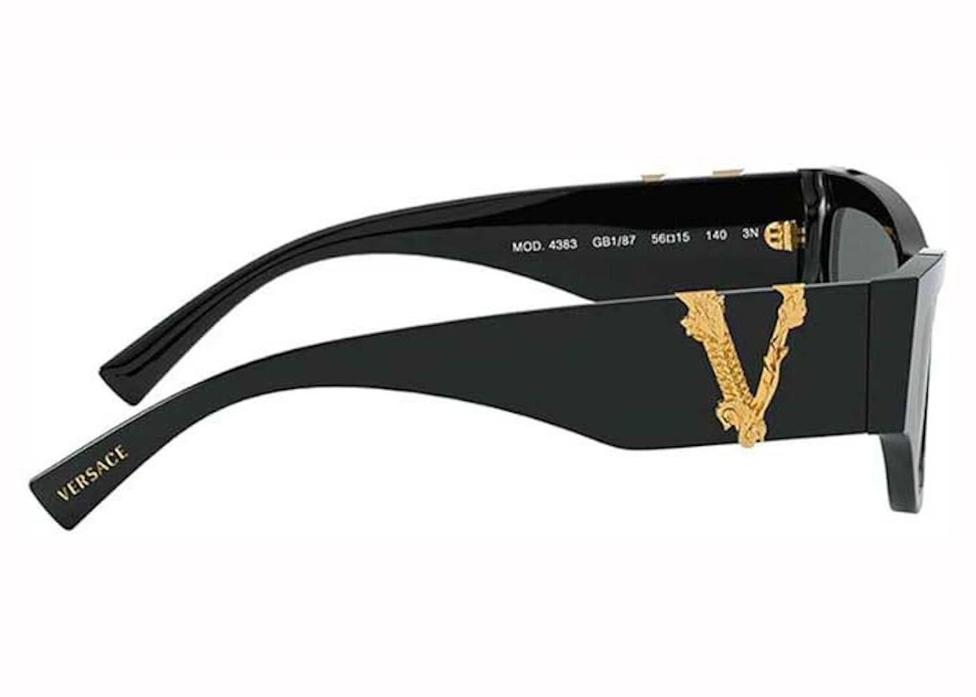 versace cat-eye sunglasses black (ve4383 gb1/87)