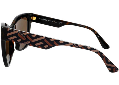 versace cat eye sunglasses brown (ve4417u-535973)