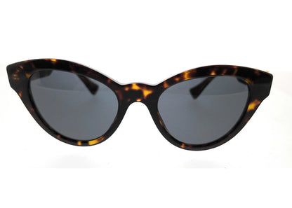 versace cat eye sunglasses havana/dark grey (0ve4435 108/87)