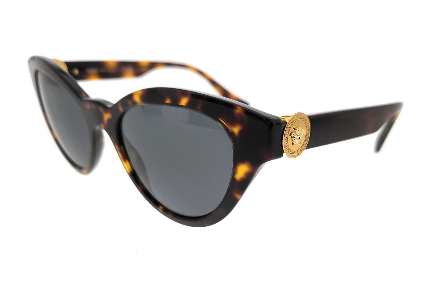 versace cat eye sunglasses havana/dark grey (0ve4435 108/87)