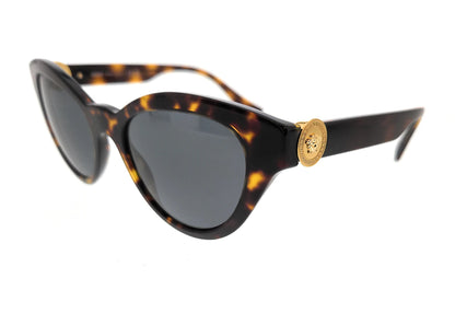 versace cat eye sunglasses havana/dark grey (0ve4435 108/87)