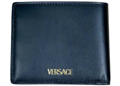 Versace Embedded Medusa Accents Wallet Black