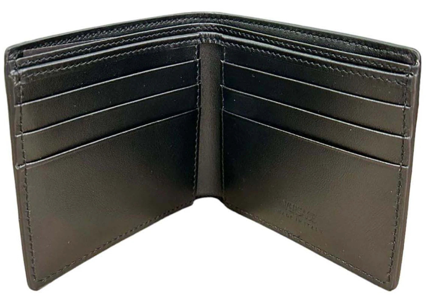 Versace Embedded Medusa Accents Wallet Black
