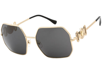 versace hexagon sunglasses gold (ve2248-100287)