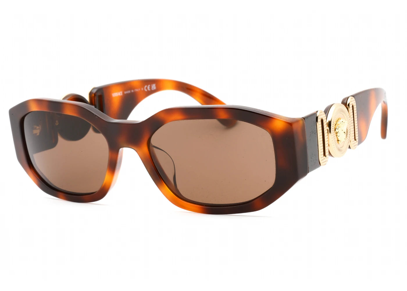 versace maxi medusa biggie sunglasses havana/brown (0ve4361f-521773 55)
