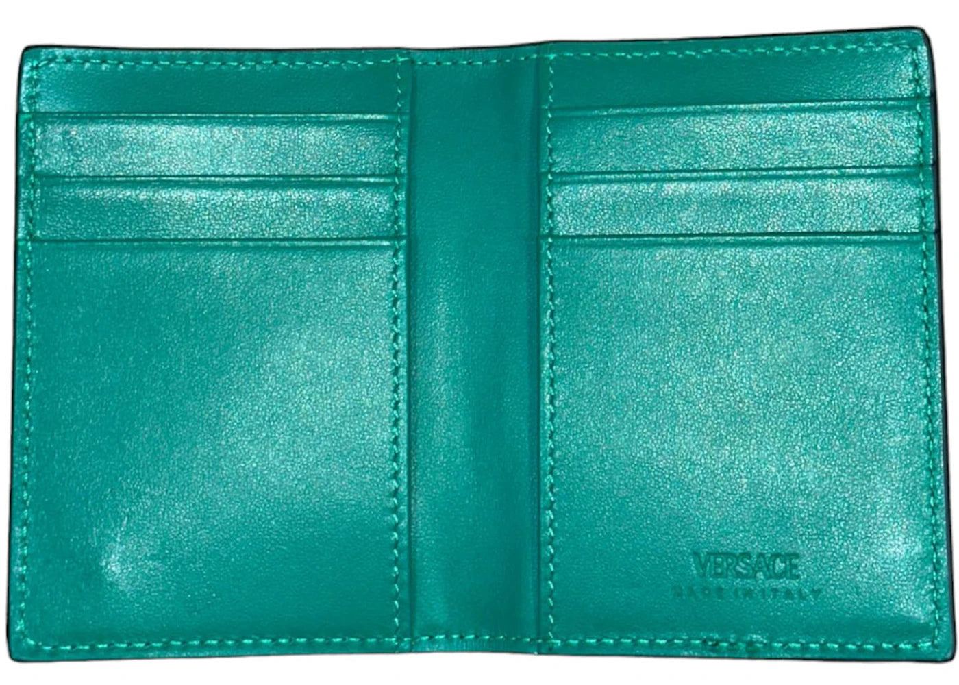 Versace Medusa Logo Bi-Fold Wallet Black/Green