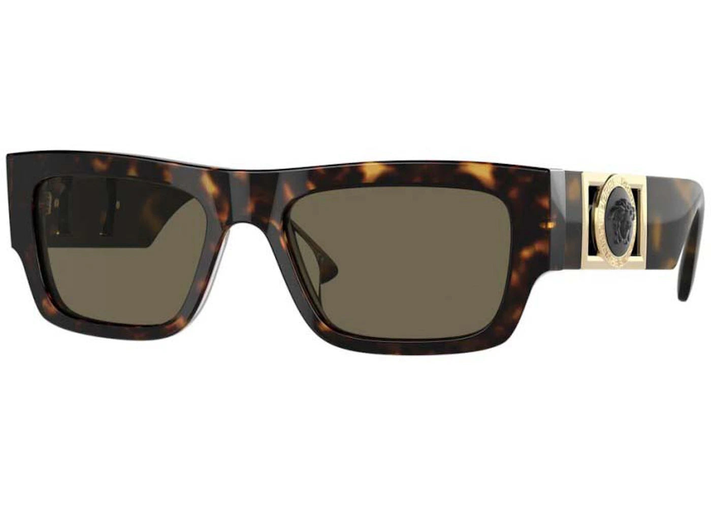 versace medusa rectangular sunglasses havana/brown (ve4416u 108/3)