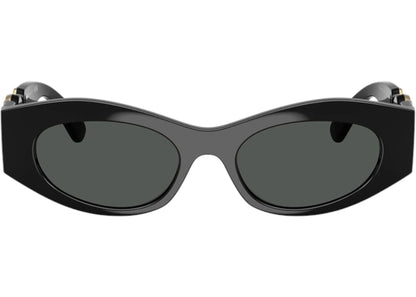 Versace Oval Sunglasses Gray Black Ve4480U Gb1/87