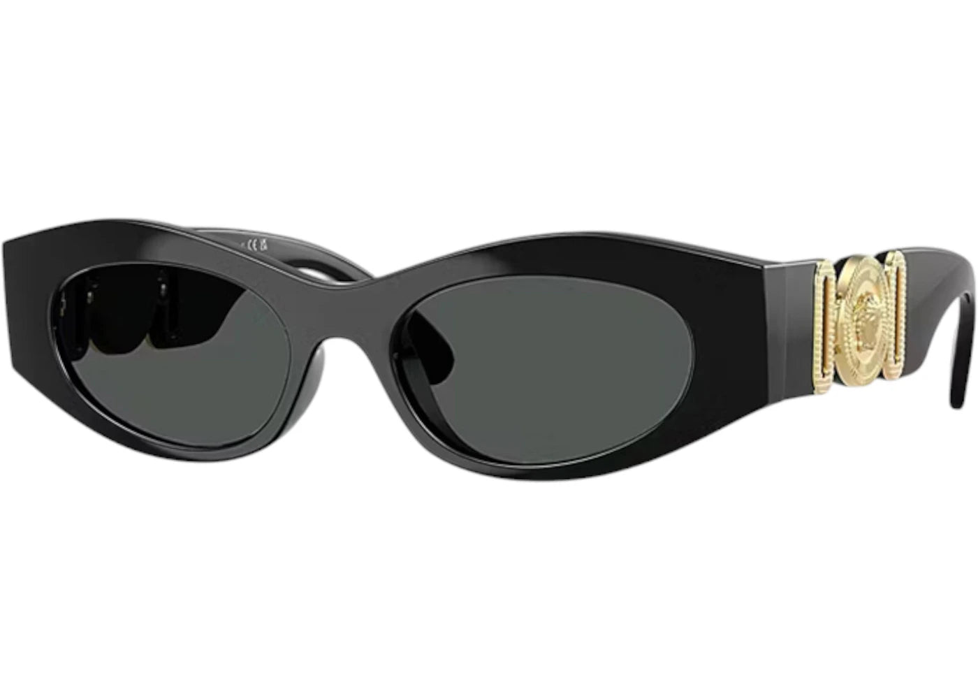 Versace Oval Sunglasses Gray Black (Ve4480U Gb1/87)